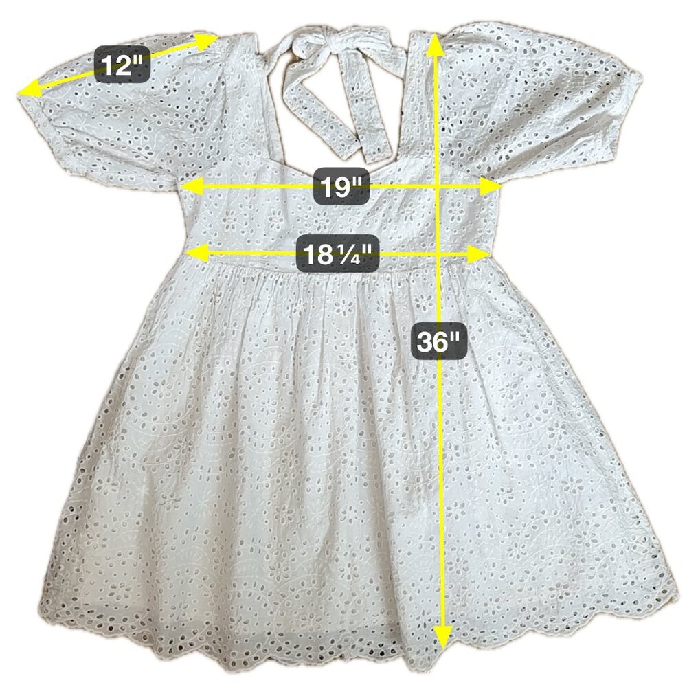 Chelsea & Violet Eyelet Babydoll Dress Boho Cottagegcore Fairycore Soft Girl XL - Picture 9 of 12